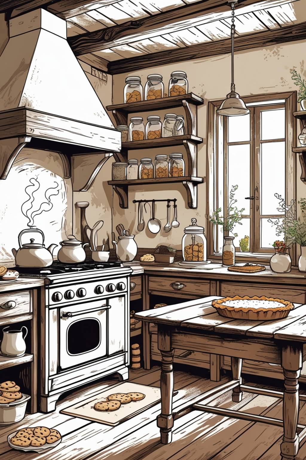 A cute vintage and nostalgic illustratio...