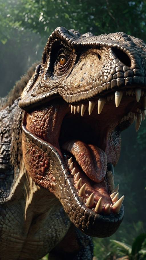 Ultra-detailed Tyrannosaurus Rex with ja...