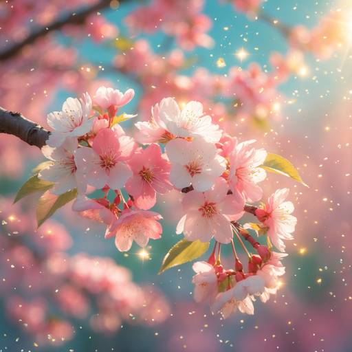 Close-up view of blooming cherry blossom...
