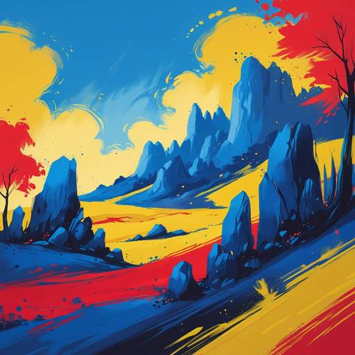 Create a vibrant landscape scenario limi...