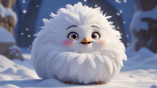 Snowball
(3d animation style, claymatino...
