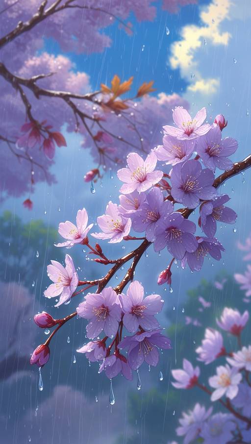  A serene close-up of cherry blossom (sa...