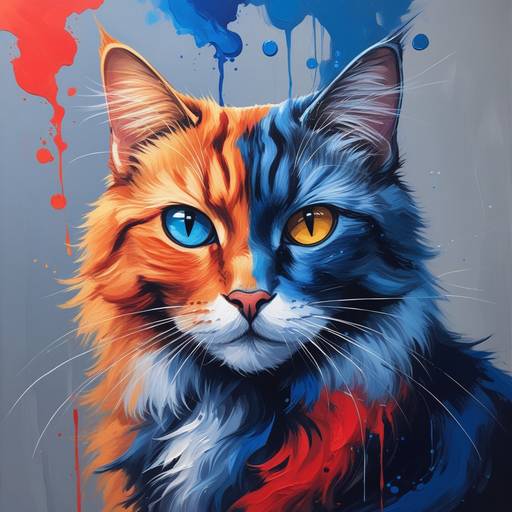 You can make a cat painting out of these...