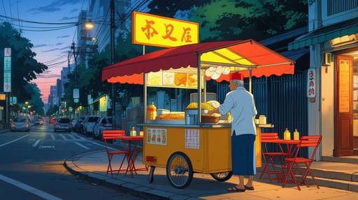 “Ghibli anime style illustration of a st...
