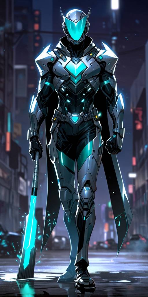 A fictional character concept: a futuris...